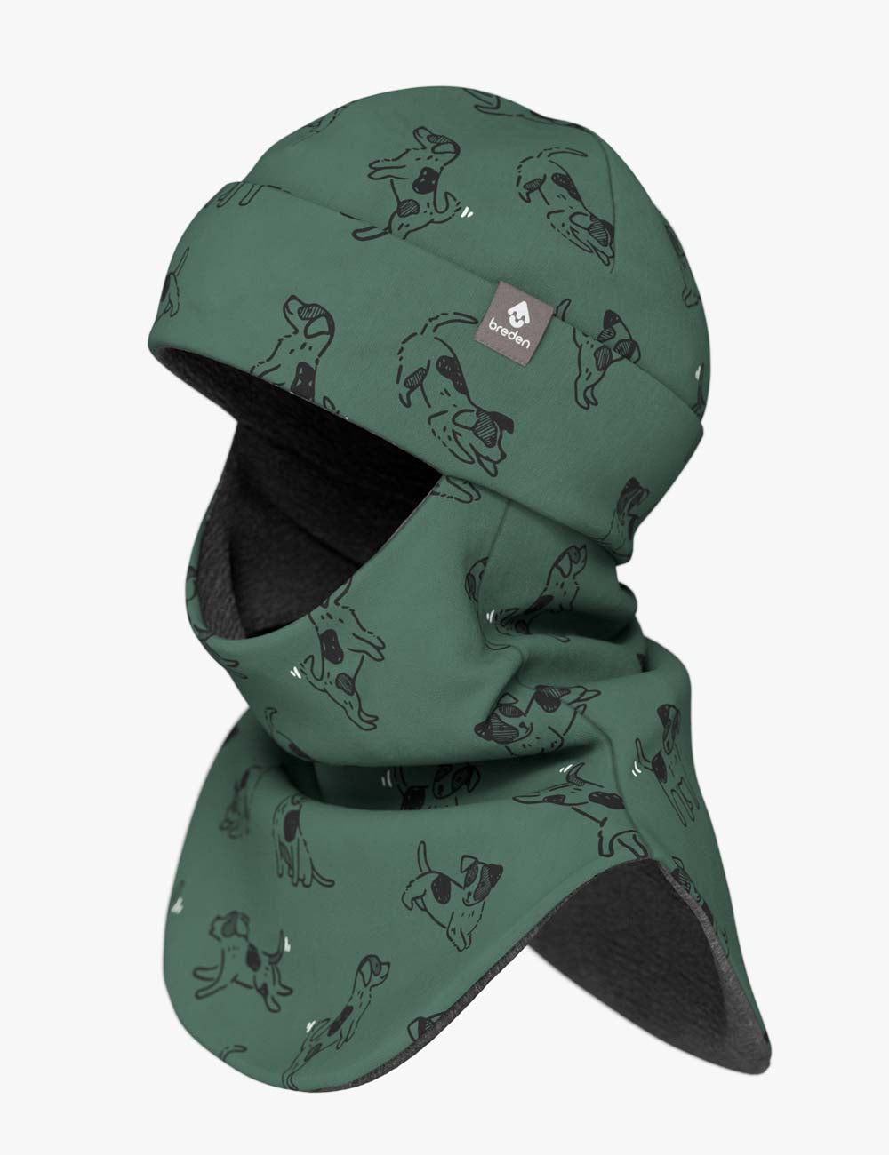 Children's merino wool balaclava BREM "Dogs"