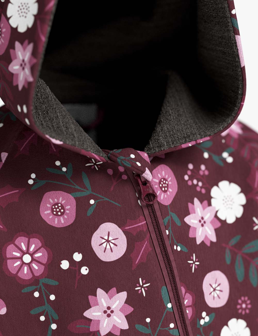 Merino wool jumpsuit MAJOR "Winter Flowers"